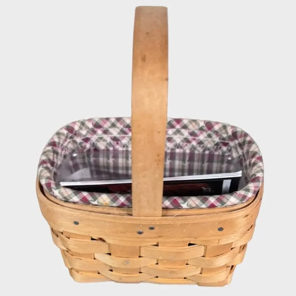 Longaberger Small 2002 Handled Chore Basket Liner Protector